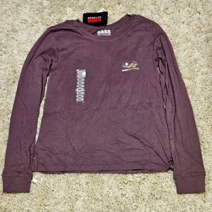 BASS OUTDOOR Women's Graphic-Print Long-Sleeve Flint S